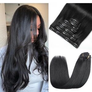 Sleek Black Hair Extensions